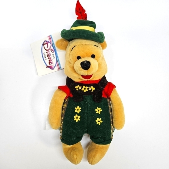 NEW VINTAGE Disney Store Winnie the Pooh October Fest Mini Bean Bag Plush - Picture 1 of 6